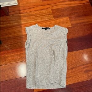 Veronica Beard Heather Gray Muscle Tee